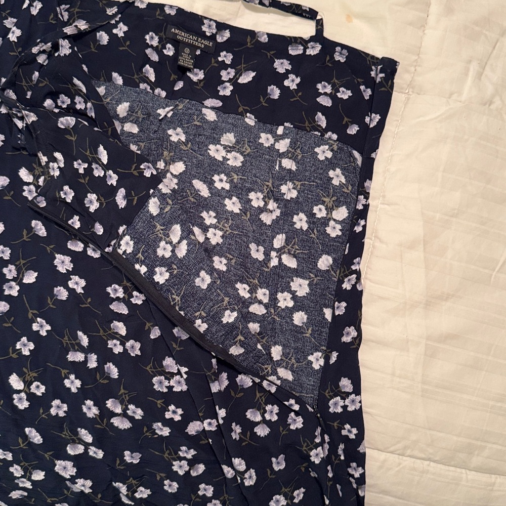 American Eagle Outfitters Navy Floral Mini Dress - Picture 4 of 9